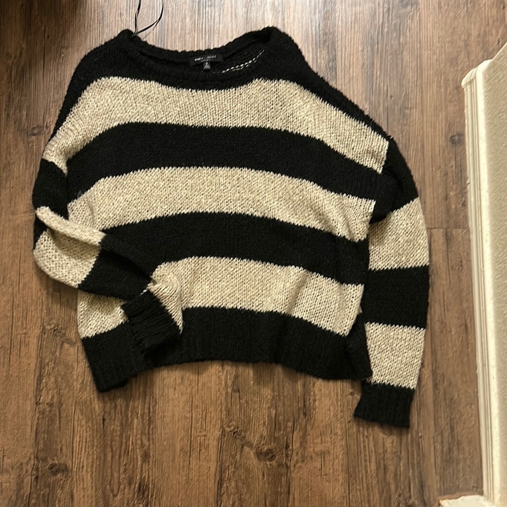 Black and tan striped sweater